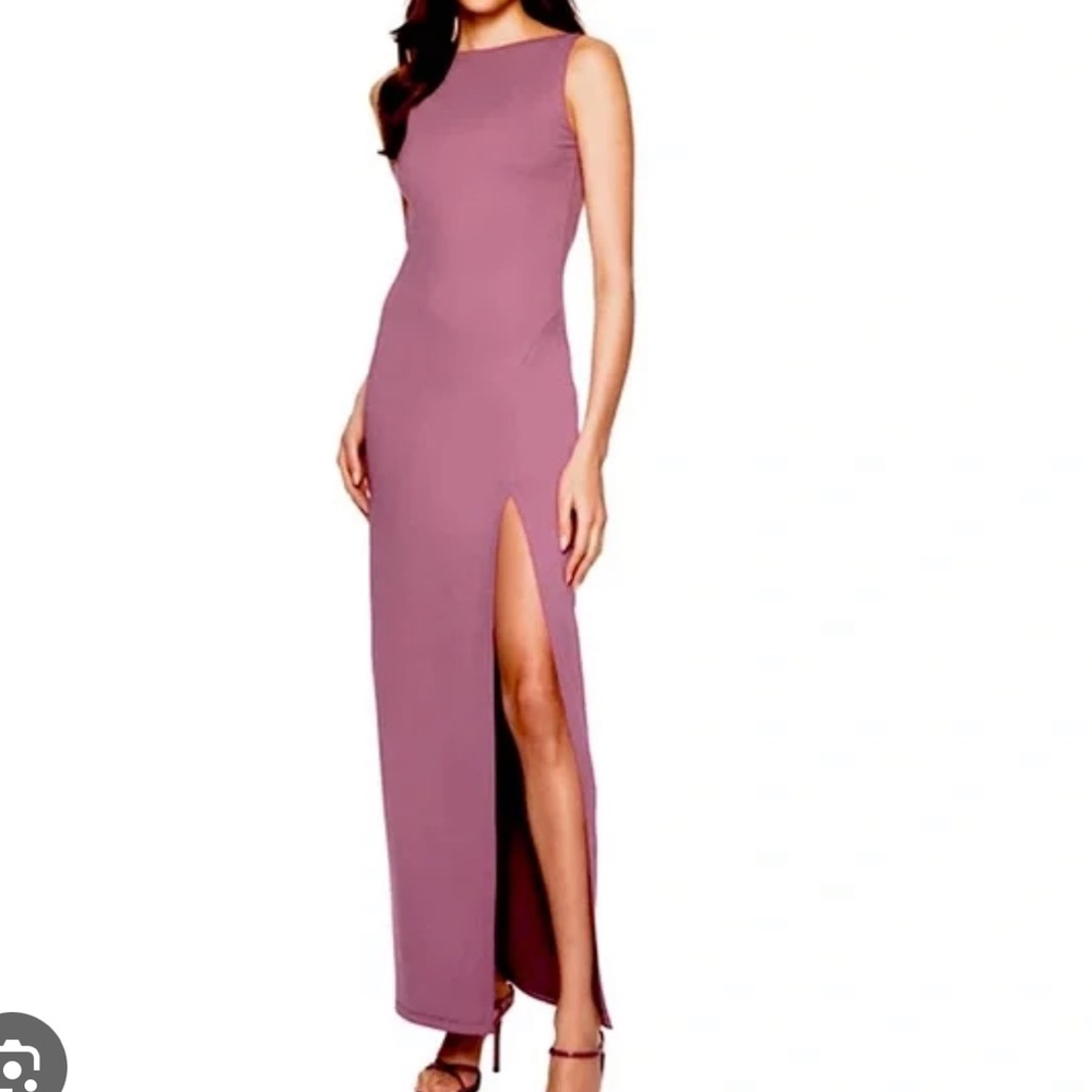 Susana Monaco Low Back Tank Slit Dress - Grape Jam